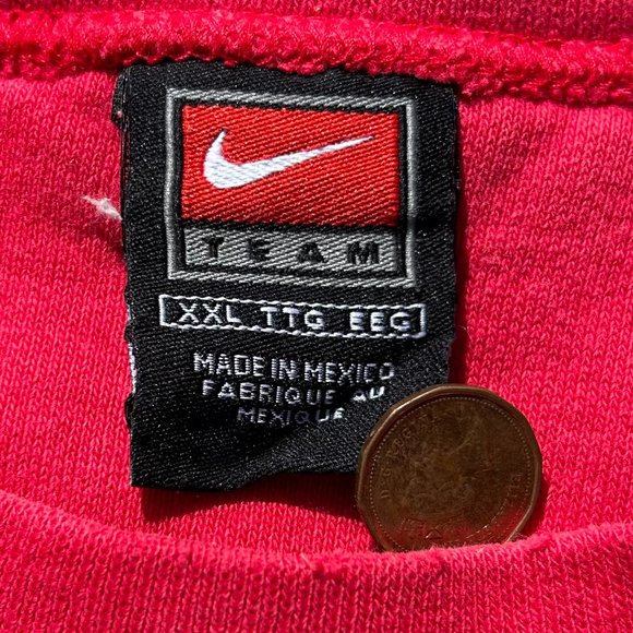 Vintage Y2K Embroidered Nike Center Swoosh Indiana Embroidered Pullover Size XXL - Picture 3 of 7